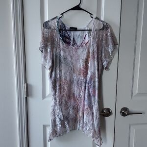 Brittany Black Elegant Lace Women’s Top 1x